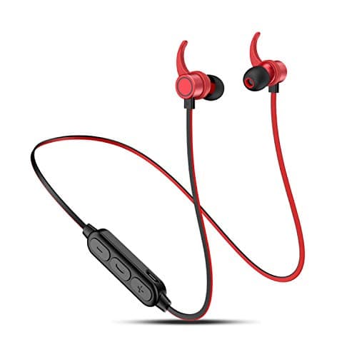 2019 Model - Neo Simply Wireless Bluetooth Headphones 4.2 - RED - Extended Battery Life - Premium Sound Quality - Best for Office, Home, Safe Car Driving, Enjoying Music, All Sports, Clear Phone Talk