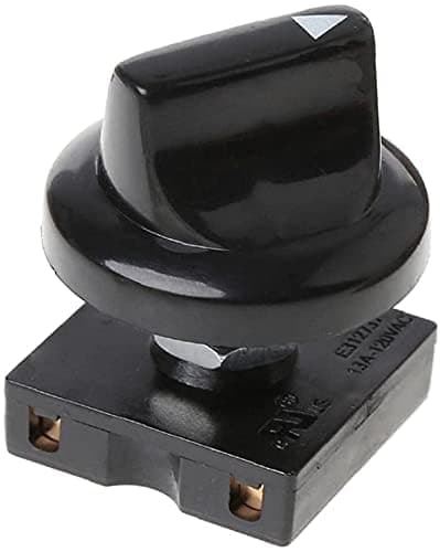 Black Fan Rotary Switch 4 Position 3 Speed Selector Switch Governor with Button Fan Speed Governor Fan Isolator Switch and Professional Ceiling Fan Wall Controls