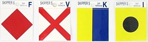 1" Mylar International Code Flag Letter Decal, Sticker (Letter K, Code Flag Letter)