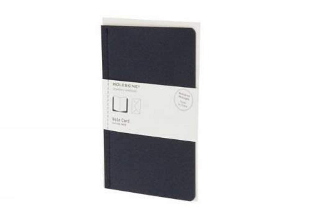 MoleskineJourney Note Card with Envelope, (3.5" x 5.5") Plain/Blank, Indigo Blue