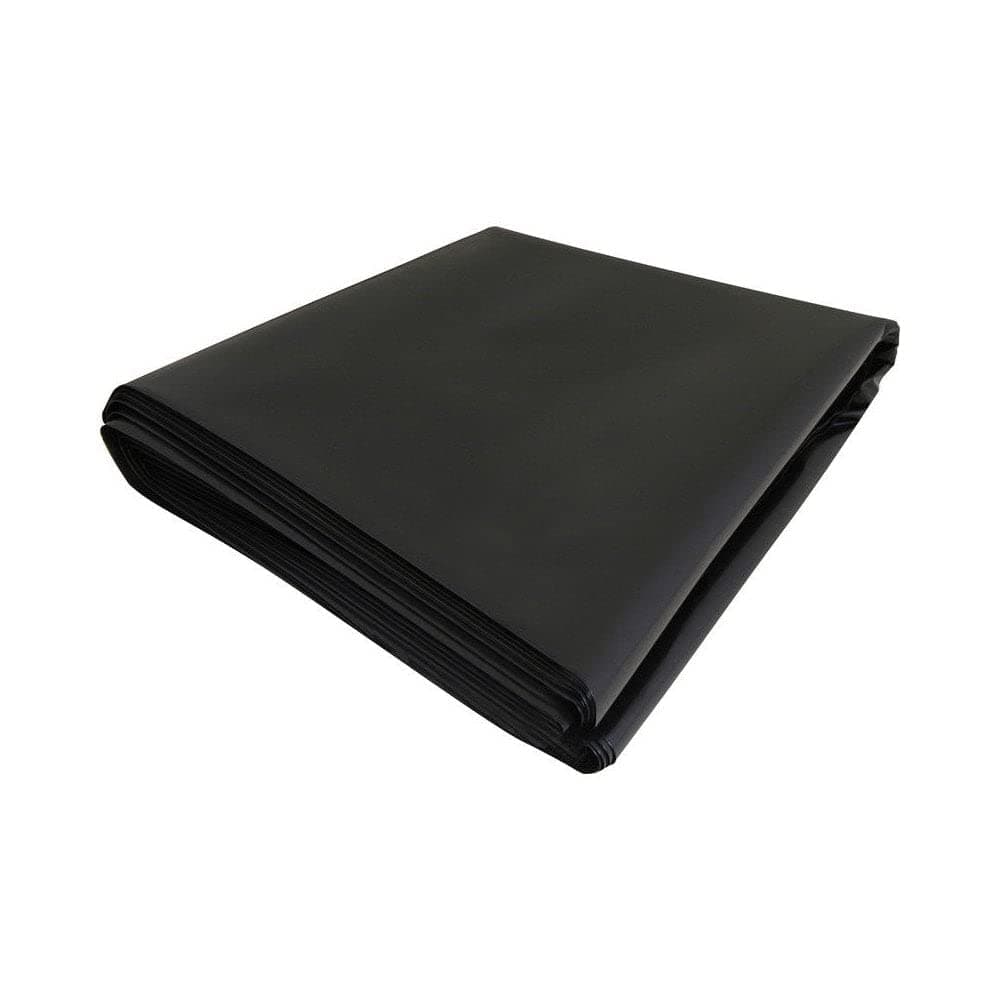 Black Heavy Duty Polythene Plastic Sheeting DPM DPC Damp proof Membrane 4 Metre x 5 Metre 250mu - 1000g BBA