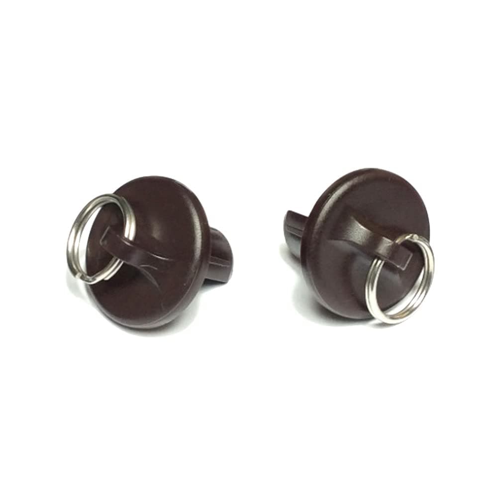 Replacement Shade Parts End Cap with Ring for Coolaroo Exterior Cordless Roller Shades Outdoor Blinds(Brown)