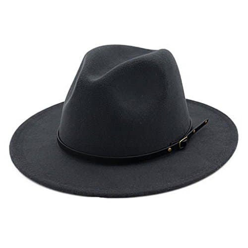 Women Belt Buckle Fedora Hat