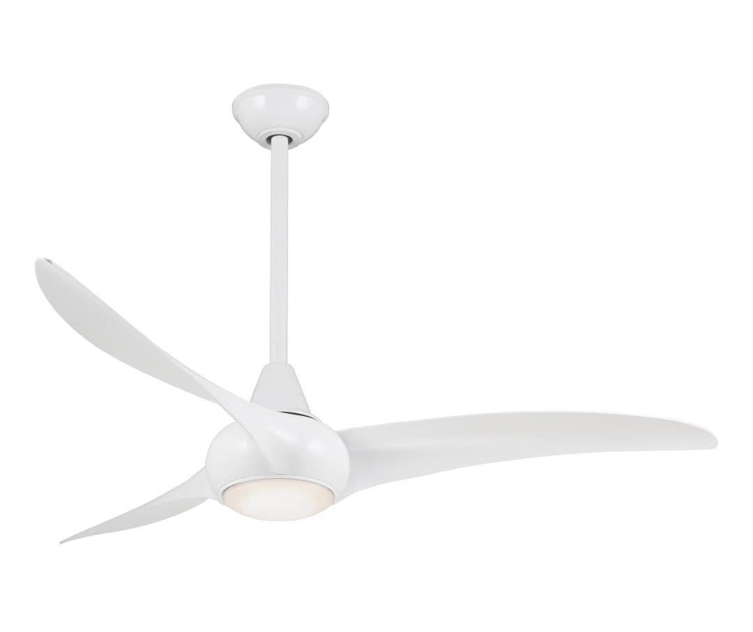 Minka Aire CASA BRUNO Wave design ceiling fan Ø 132 cm, white, with light