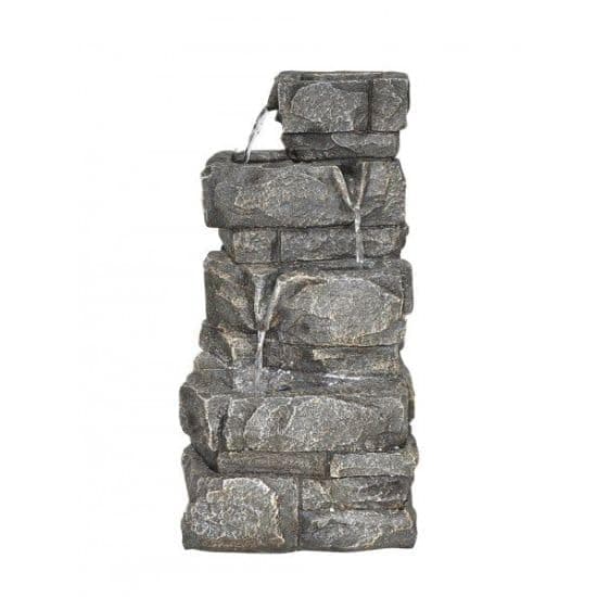 Aqua Creations 3 Drop Rockface Rock Effect Solar Powered Water Feature With Algae Tablets