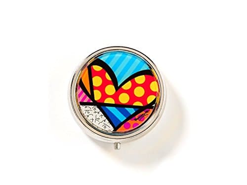 Romero Britto Glass Pill Box: Heart
