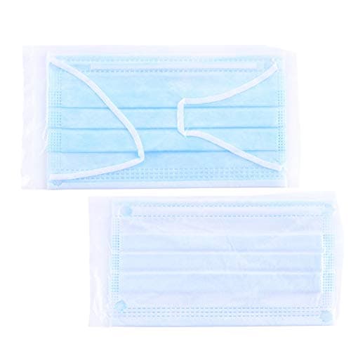Disposable Face Mask,Pack of 50pcs (blue)