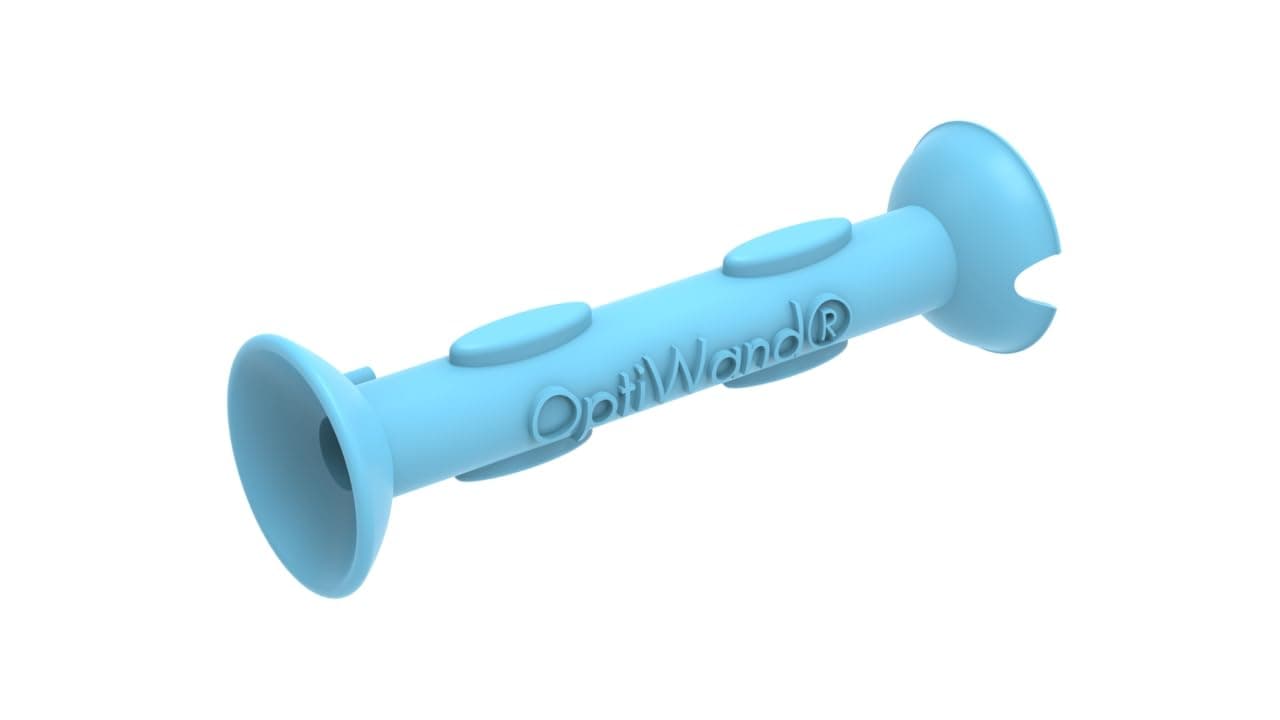 OptiWand - Portable Soft Contact Lens Removal & Insertion Tool - Silicone Rubber Eye Lens Inserter & Remover Device with Pincher End & Finger Grips - Safe & Easy to Use, Travel Size – 1.75"