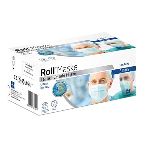 Talge Surgical Disposable Face Masks with Elastic Ear Loop 3 Ply 95% BFE Breathable and Comfortable for Blocking Dust Air Pollution Protection Pack of 200