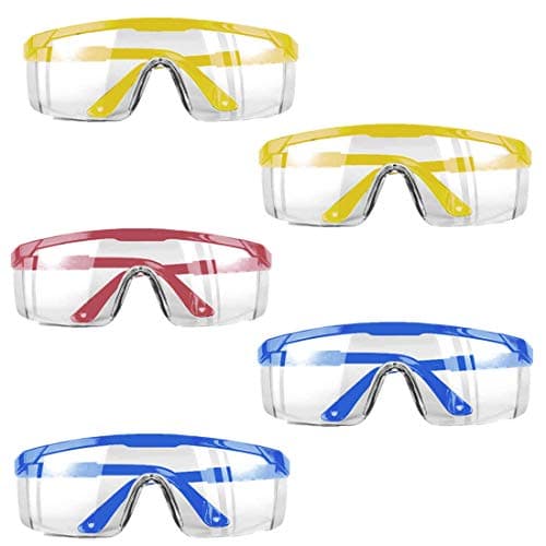 5 Pack Goggles Safety Protective Goggles,Breathable Laboratory Dustproof Glassess,Perfect Eye Protection for Lab, Chemical,Splash Goggles