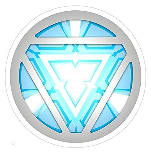 Marvel Arc Reactor Decal Sticker - Iron Man, Vinyl, Blue, Modern, Comic, Glitter, Waterproof, Letter Print, Outdoor, Car