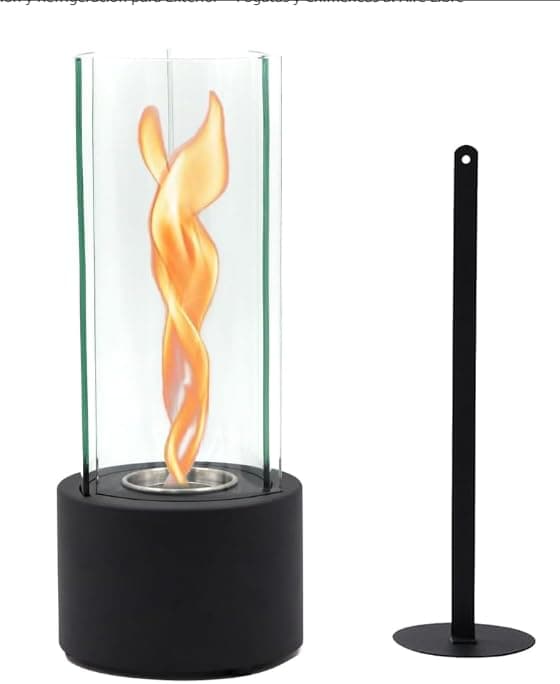 Glanzfeuer Tornado Table Fire Pit | 60-90 Minutes Burning Time | Portable Smokeless Table Fireplace for Indoor and Outdoor Use | Modern Home Decor, Hanging