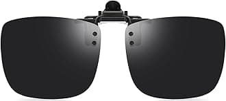 Polarized Clip-on Flip Up Metal Clip Rimless Sunglasses for Prescription Glasses