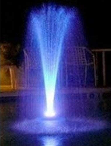 Custom Pro Floating Water Fountain with 48 Multicolor LED Lights, 1100 GPH Pond Pump, 25 Foot Power Cord & More - Easy Installation