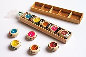 (2 Packs) Thai Spa Candle , Relaxed Aroma Candle with Mini Jar Ceramic Holder Thai Product