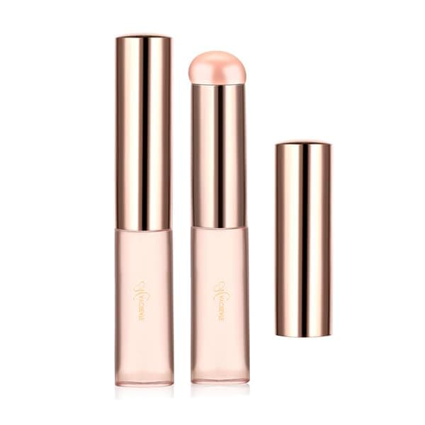 MAYCREATE® 2pcs Silicone Lip Applicator Silicone Lip Brush Lip Balm Lipstick Applicator with Dustproof Cap for Lipstick, Lip Gloss, Lip Tint, Lip Mask, Concealer Applicator - Pink