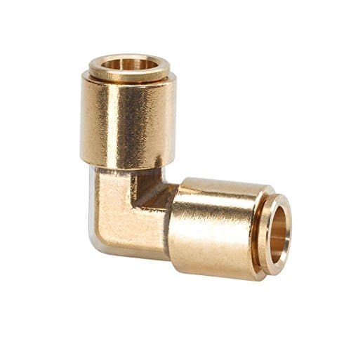 3/8" Brass 90-Degree Slip Lock Elbow Connector