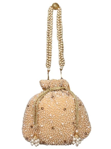 LIKAABridal Beads Diamond Studded Potli