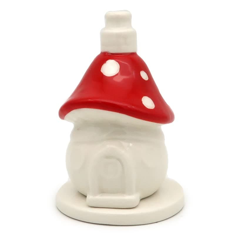 Puckator IHOLD01 Fairy Toadstool House Ceramic Incense Cone Burner