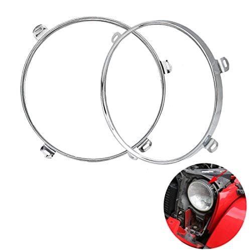 SKTYANTS 7 inch Headlight Ring Bracket Mounting Bezel for Wrangler JK 2007-2018 (Chrome)