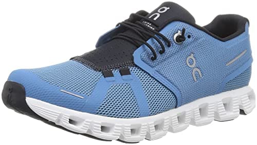 ON Men's Cloud 5 Sneakers, Black/White, 12