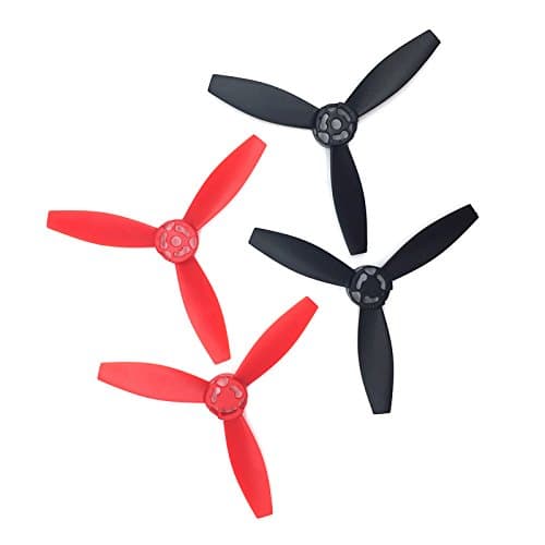 Anbee4pcs Plastic Propellers Props Rotor for Parrot Bebop 2 Drone Quadcopter, Black&Red