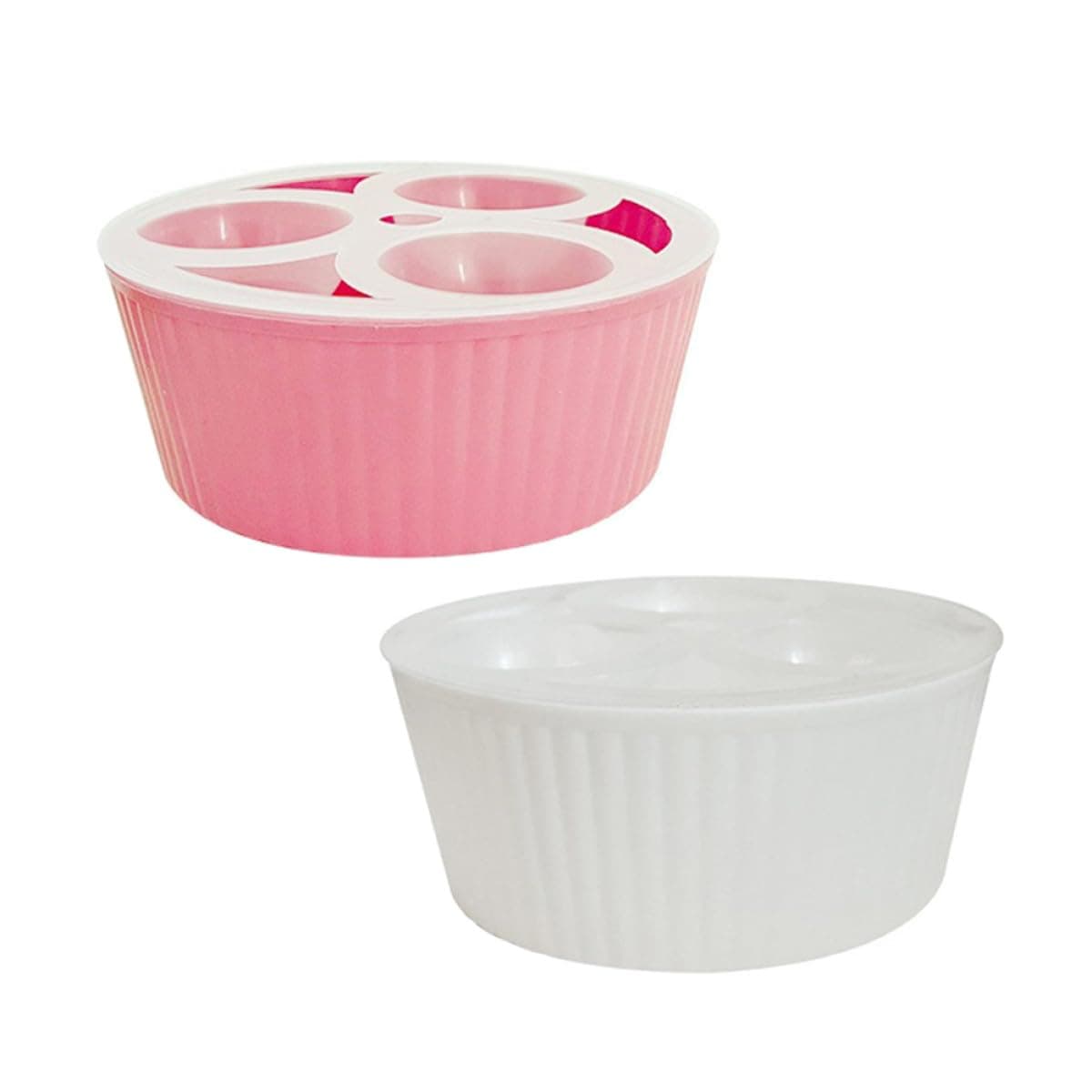 2pcs Tulip Bulbs Hydroponic Planter with 3 Holes Small Plastic Flower Pots for Narcissus and Hyacinth Indoor Gardening Decorative Succulent Plant Containers