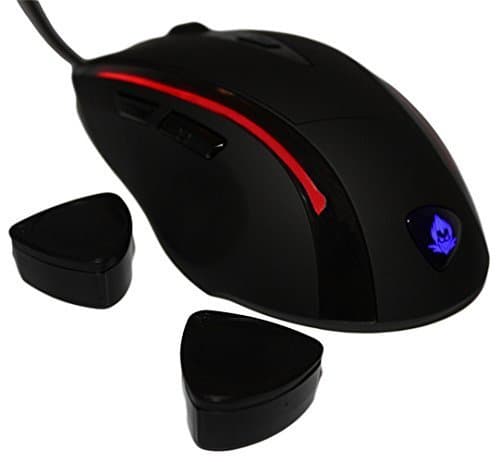 Sinister Arch FPS/MMO Ergonomic Gaming Mouse, with Adjustable DPI Button, and 2 Insert-able Weights. (Noob Friendly)