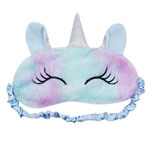 Cute Unicorn Sleeping Eye Mask Blindfold Soft Silky Sleep Aid Cover for Girls Kids Women Travel