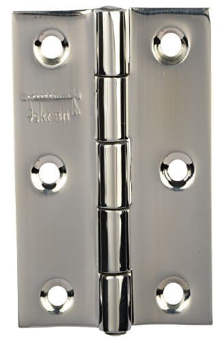 ssiskcon 3 Inch X 16 Gauge 1.7mm Thick/Pack of 25 Stainless Steel Premium Window Door Butt Hinges Mirror Finish Silver Series Bearing Slow Movement