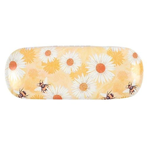 Something DifferentElegant Yellow Polyurethane Bee & Daisy Delight Glasses Case - 4cm x 16cm (1 Pc.) - Unique & Eye-Catching Design, Durability Idea