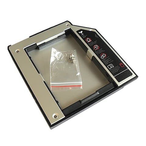 2nd Hard Disk Drive Caddy for Ultrabay Slim Optical Bay PATA (IDE) for IBM Lenovo Thinkpad T40, T40p, T41, T41p, T42, T42p, T43, T43p, T60, T60p, T61, T61p, Z60t, Z61t, Z61p, X4 UltraBase, ThinkPad X4 Dock, X6 UltraBase, X6 UltraBase