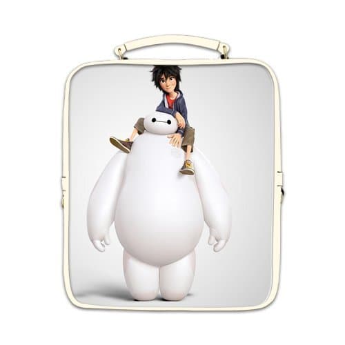 Big Hero 6 Baymax Custom High-grade PU Leather Square Backpack Bag Children Shoulder Bag