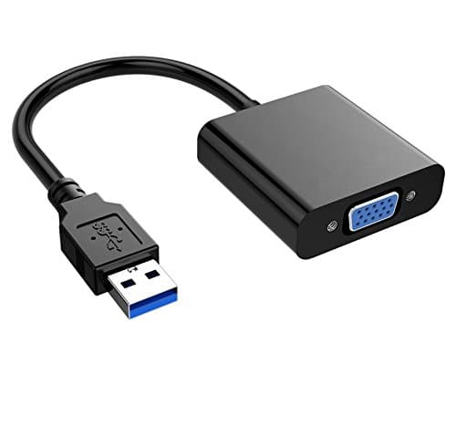 Dorggi USB 3.0 to VGA Adapter Multi-display Video Converter - PC Laptop Windows 7 8 10 and more(Black)
