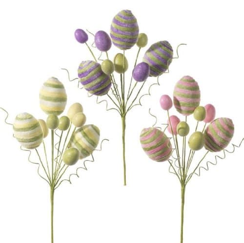 RAZ Imports - Set of 3-19" Spring/Easter Egg Sprays