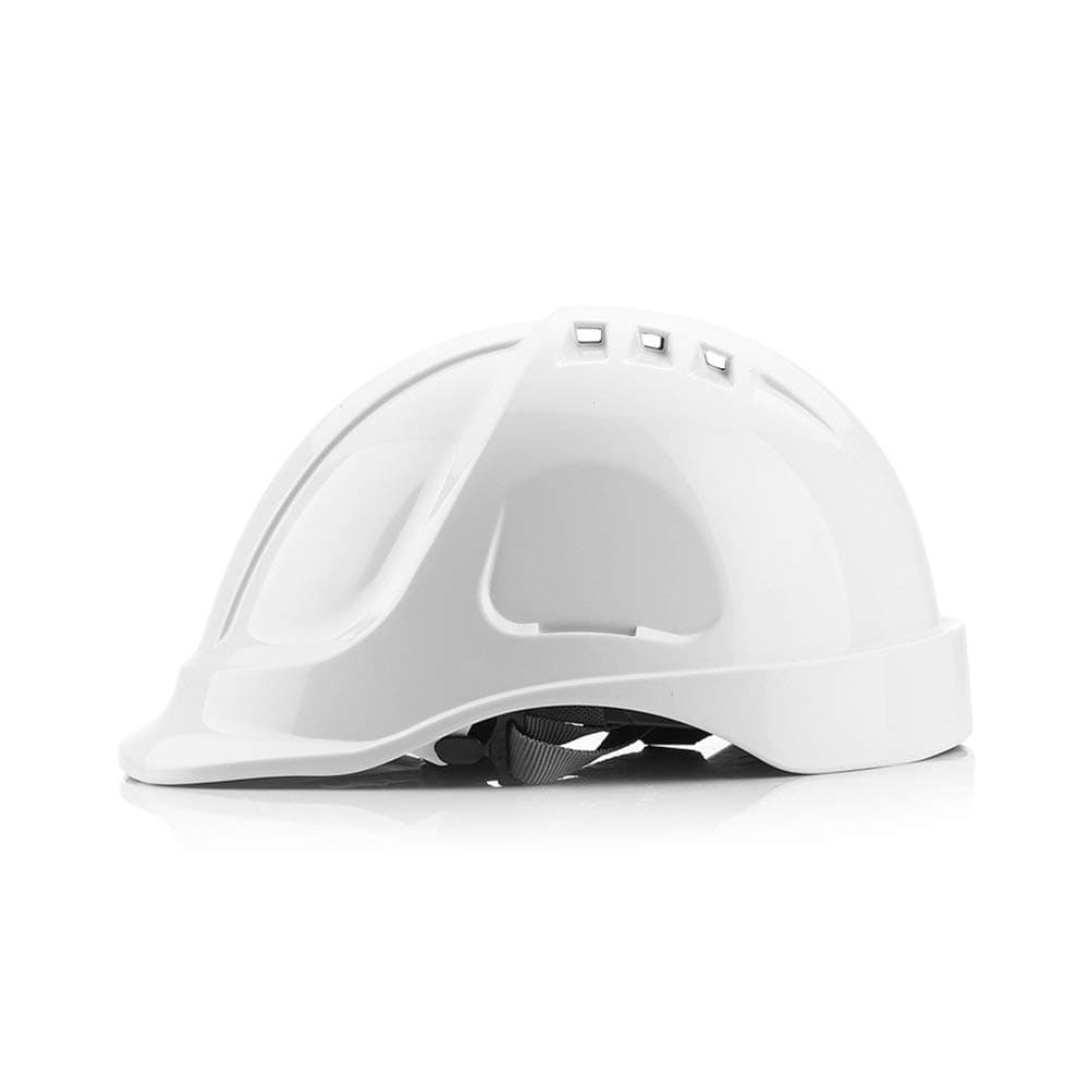 GJX-Hard hat ABS helmet Hard Hat Construction Site Helmet Electrician Engineering Protective Cap Breathable Safety Helmet for Men and Women Breathable (Color : White)