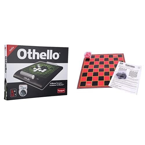 Funskool Games - Othello, Strategy Game &Funskool Games - Checkers Plus 5, 5 in 1 Checkers Board Games, Kids & Family, 2 Players, 7 & Above