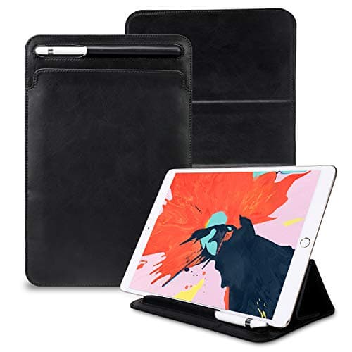 Labato iPad Air 3rd Gen 10.5" 2019/ iPad Pro 10.5" 2017 Case, PU Leather Folio Cover Case Ultra Slim Smart Auto Sleep Wake Tri-fold Stand Function with Apple Pencil Holder fit for iPad Pro 10.5" Black