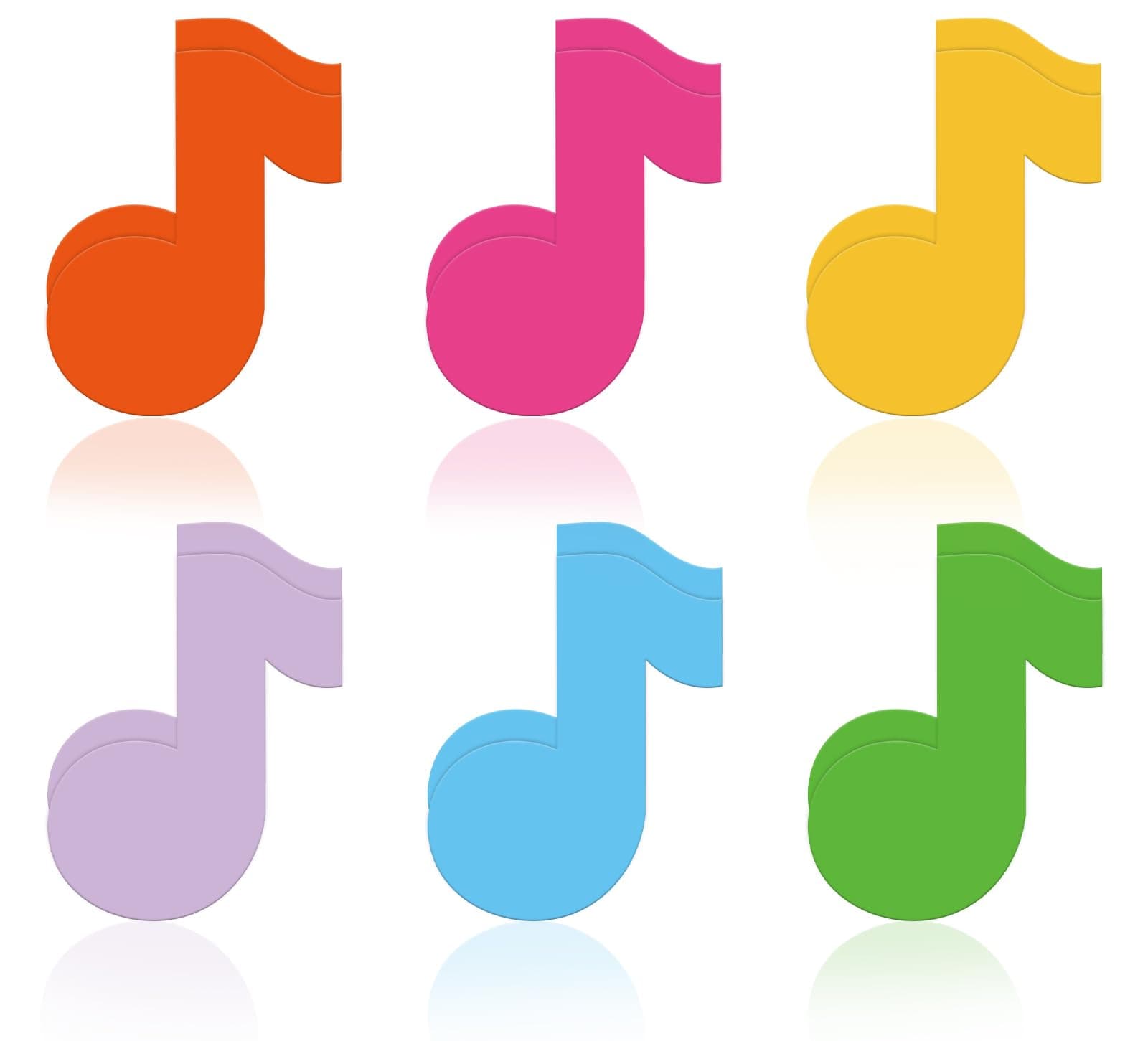 24 Pack Music Notes Sticky Notes 6 Colors 3 x 3 Inch Sticky Notepads Colorful Sticky Memo Pads for School Classroom Office Party Decor Supplies, 480 Sheets