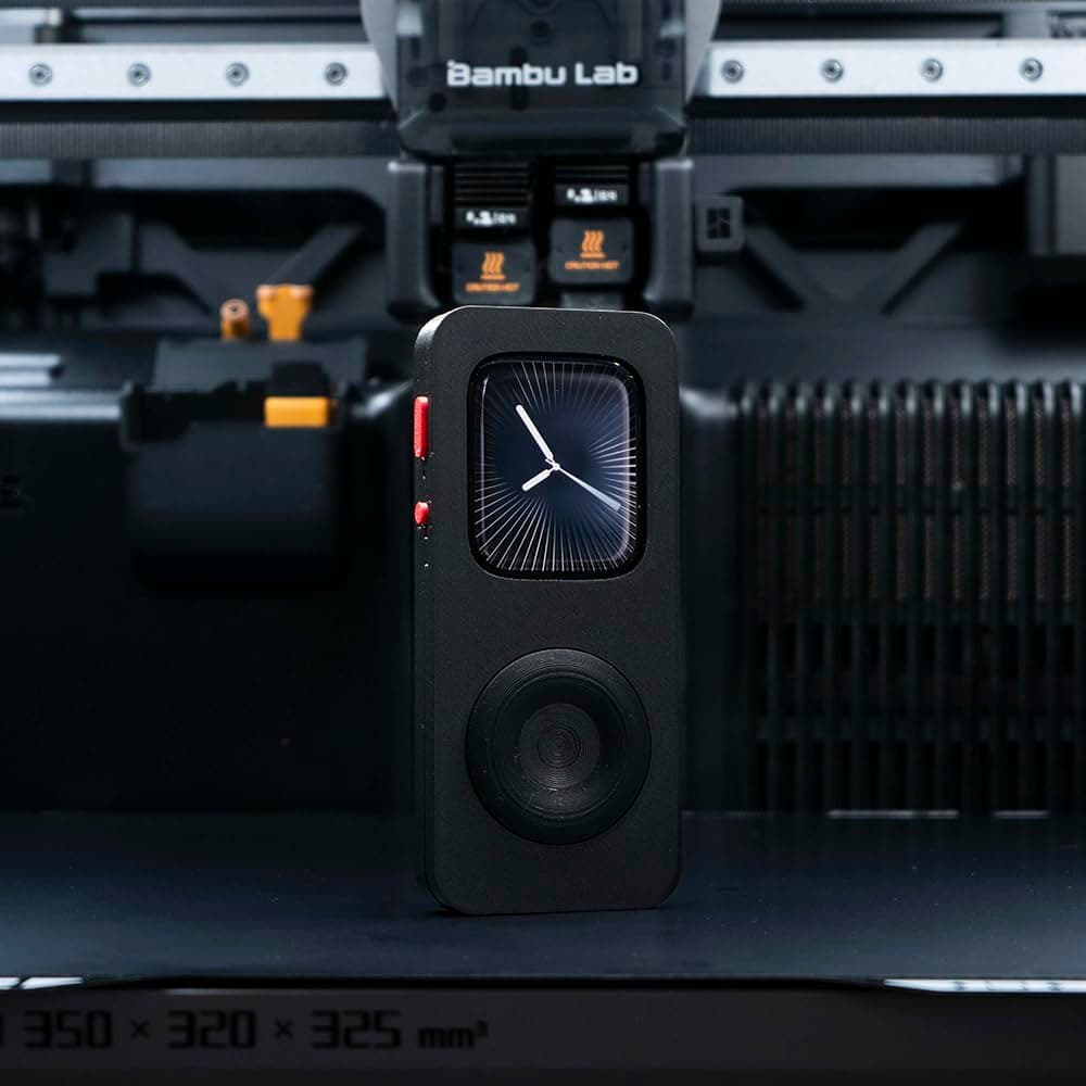 Retro iPod Style Protective Case for Apple Watch Series SE/5/6/7/8/9/10, 3D Printed Click Wheel Design Cover, Vintage Aesthetic Smartwatch Accessory (Black, 44mm)