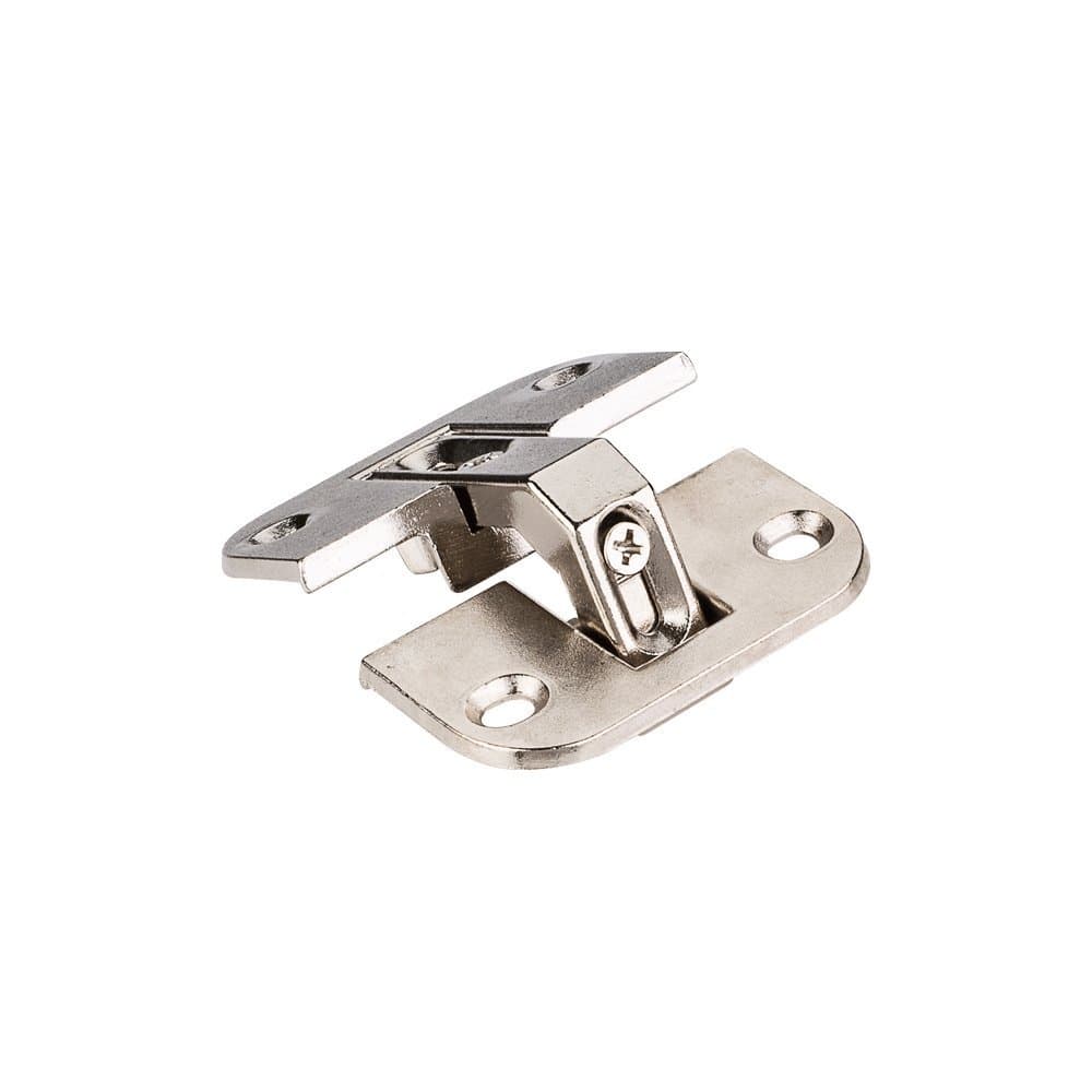 Hardware ResourcesPie Cut Corner Hinge - Strong Zinc Die Cast with Nickel Plating - 6-Way Adjustable (3 Dimensional) Hinge