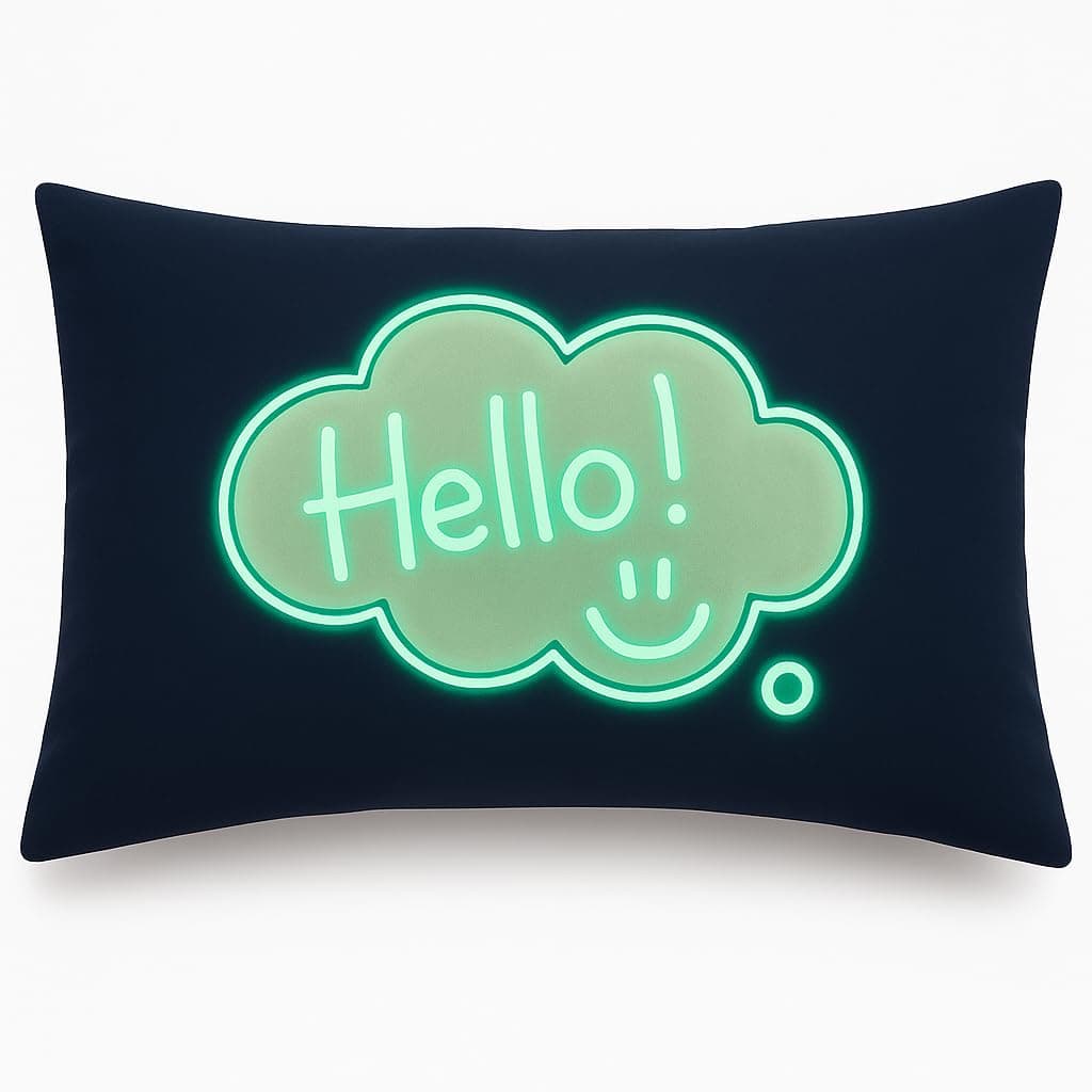 Illuminated Apparel Glow Sketch Interactive Glow In The Dark Pillow Case (Dream Cloud)