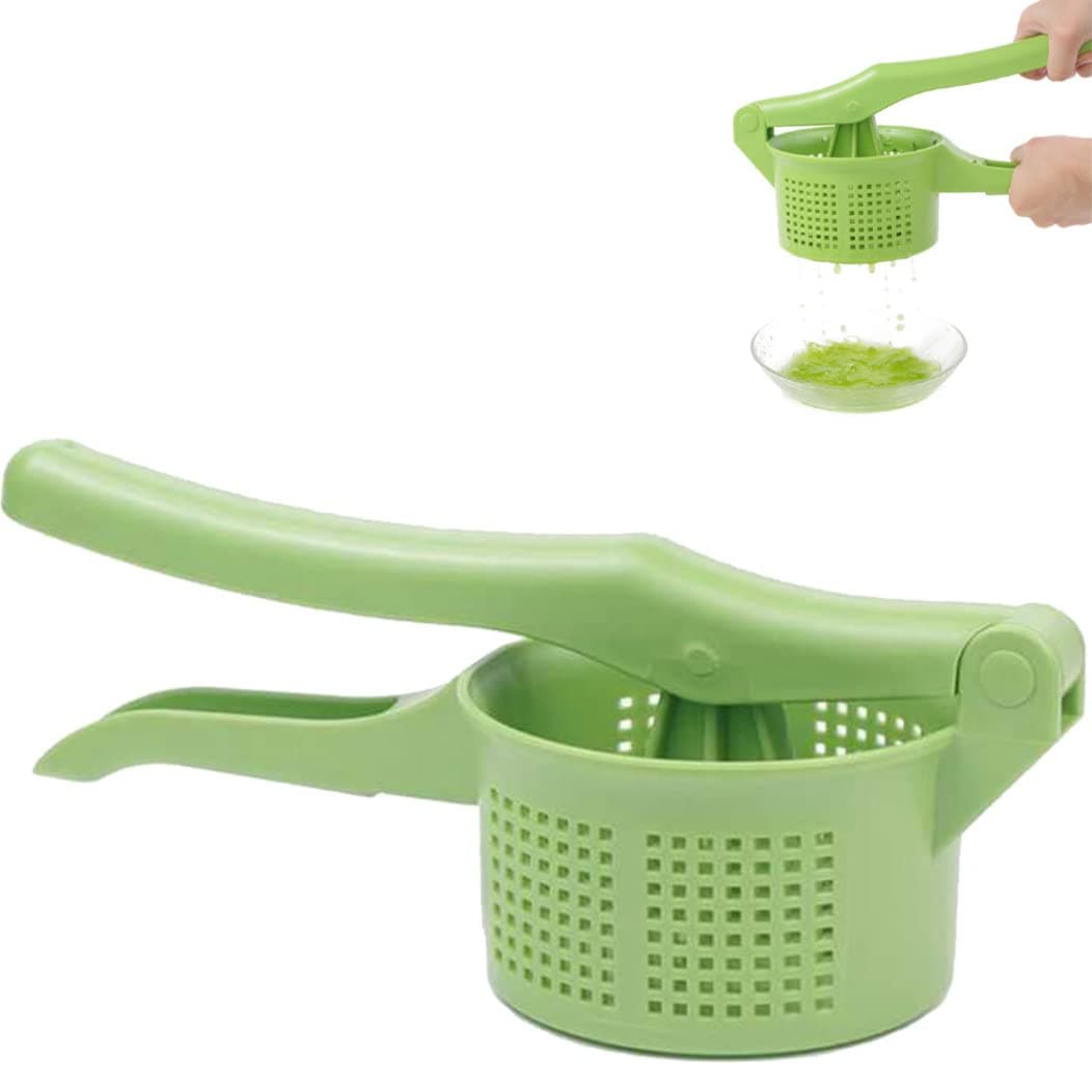 Creative Pressing Vegetable Stuffing Squeezer Fruit Squeezing Tool Hand-Pressure Dehydration Tool for Kitchen Dining(Green) Kitchen Tools