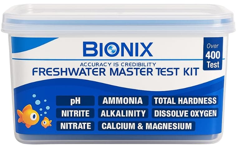 Fresh Water Testing kit for pH,Total Hardness,Ammonia,Alkalinity,Dissolve Oxygen,Calcium,Magnesium,Nitrite & Nitrate (400 Test) | Master Test Kit for Aquarium and Fish Farming.