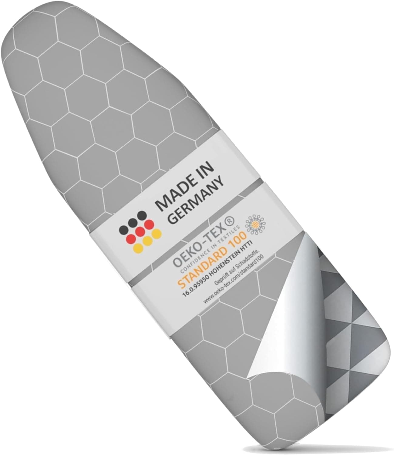 Ironing Board Covers 110 x 35 cm - Made in Germany Iron Board Cover For Steam Iron - Easy Fit with Elastic Drawstring, Heat Reflective Aluminum Coating & Vapour Permeable (S)