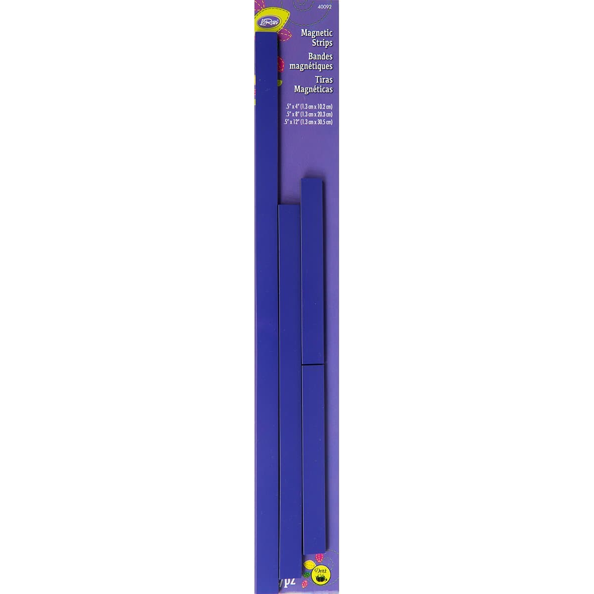 Loran40092 Magnetic Strips, Purple 4 Count, Large