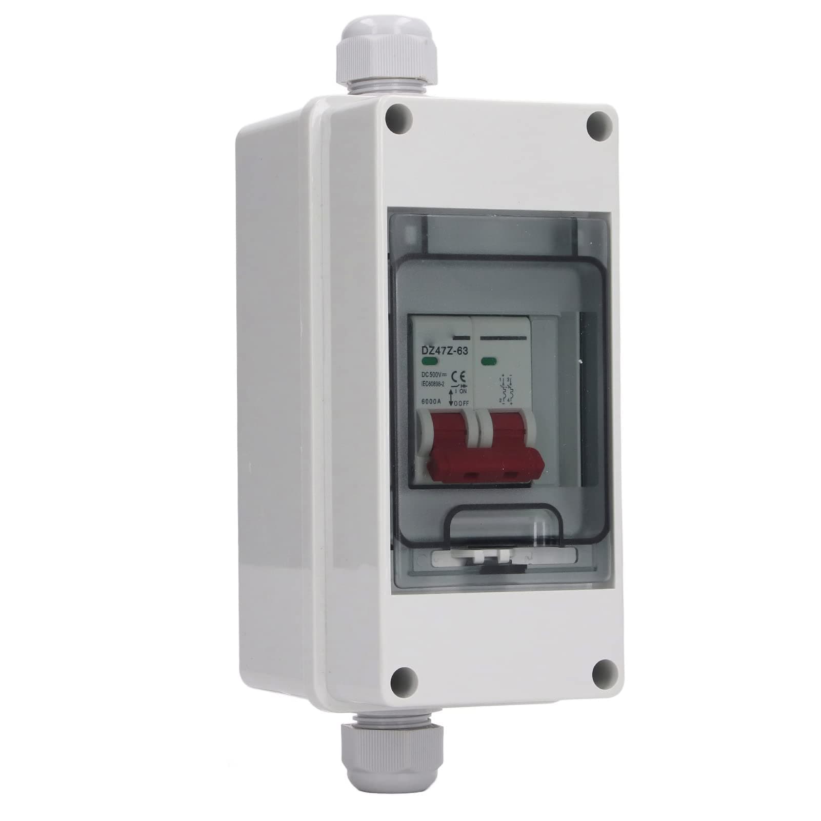 DC Disconnect Switch, Photovoltaic Electrical Isolator Switch DC500V Wide Application Overload Protection for Household (20A)