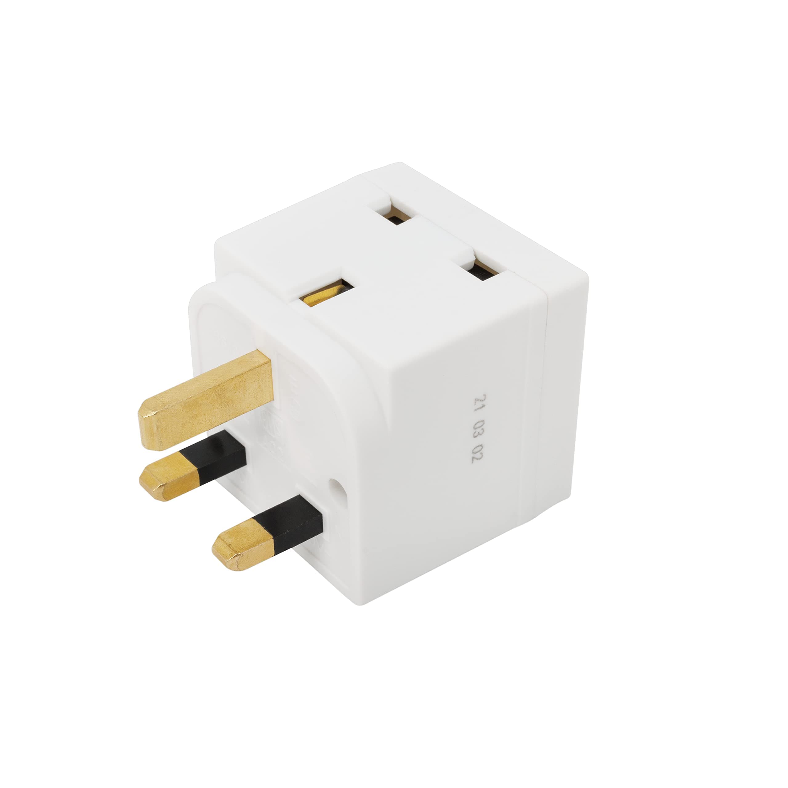 Swiss Edge 2 Way 3 Pin Power Adapter Plug Splitter - 13A Electric Cube, Dual Plug Multi Plug Extension UK Plug