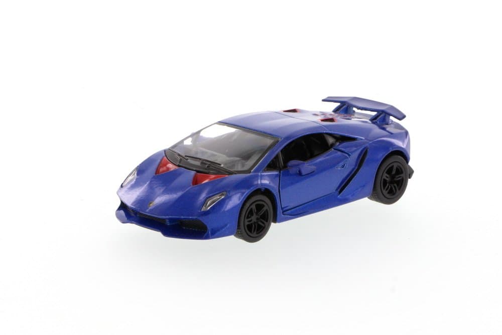 Lamborghini Sesto Elemento 5" 1:38 Scale Die Cast Metal Model Toy Super Sports Car w/Pullback Action (Blue)