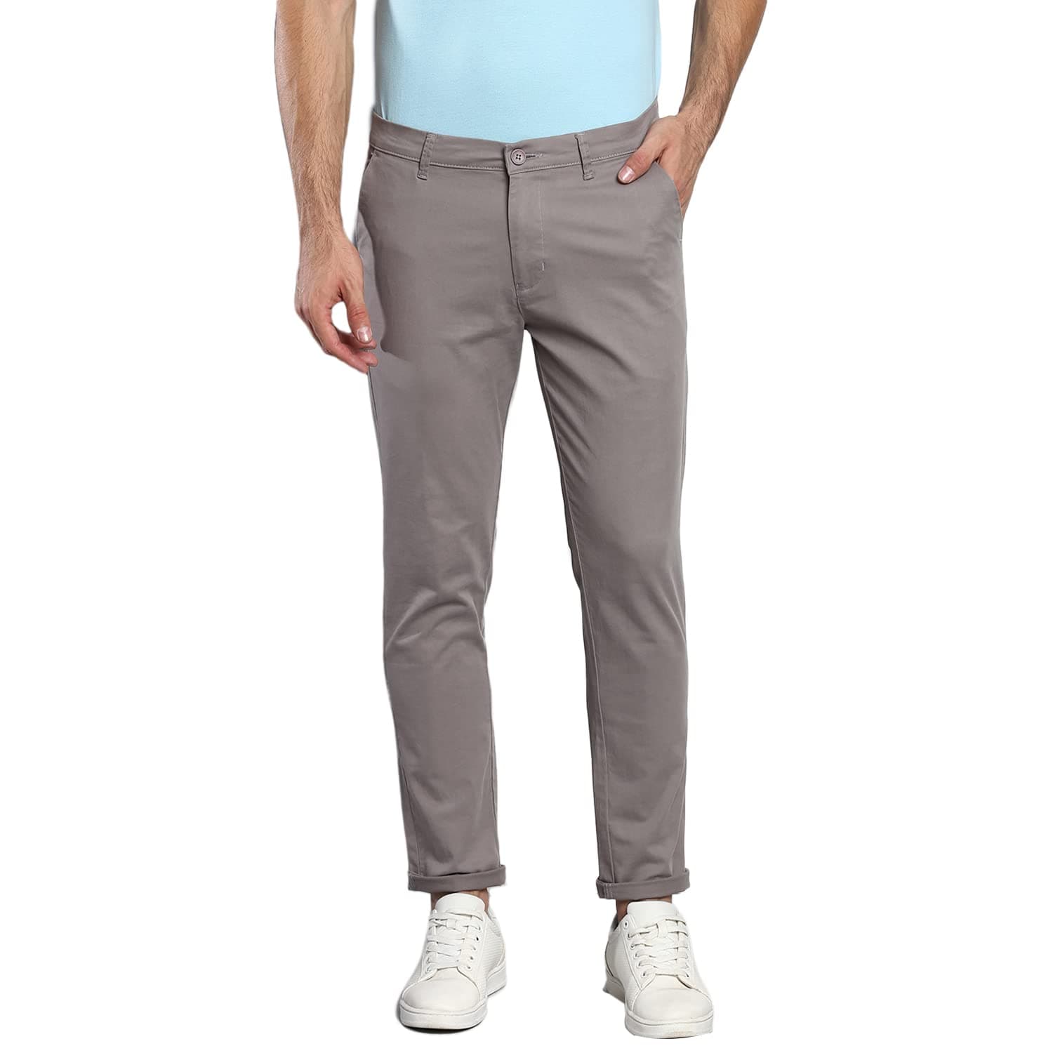 Dennis Lingo Men's Regular Fit Mid Rise Pants